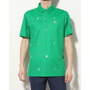 アディダス adidas メンズ ゴルフ 半袖シャツ PLAY GREEN モノグラム刺繍 半袖ボタンダウンシャツ HT6845 （グリーン）