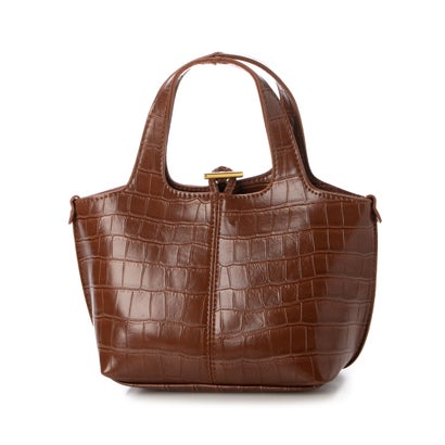 ブリジット セレクト BRIDGETT select クロコ型押し ハンドバッグ （brown）