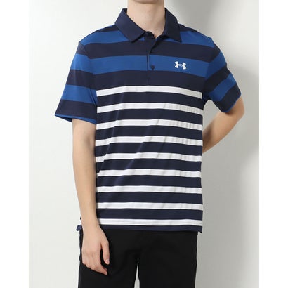 A_[A[}[ UNDER ARMOUR Y St Vc UA Playoff Polo 3.0 Stripe 1378676 iMidnight Navy / Blue Mirage / Whitej