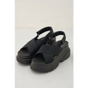 楽天LOCOMALL（ロコンド公式ストア）CROSS BELT SPORTS SANDALS BLK