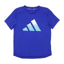 アディダス adidas ジュニア 半袖機能Tシャツ YB TRAIN ICONS Tシャツ IC5409 (ルシッドブルー/ホワイト/ブリラブドブルー)