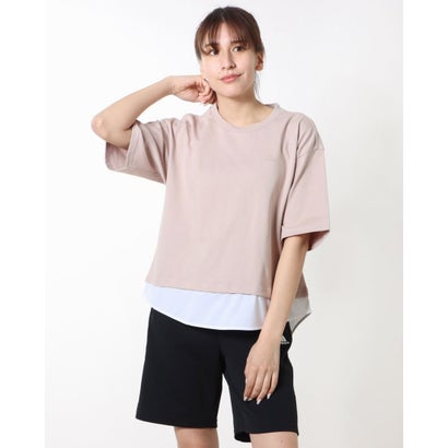 アディダス adidas レディース 半袖Tシャツ W SE レイヤードTシャツ HY4619 （ワンダータープ/ホワイト）