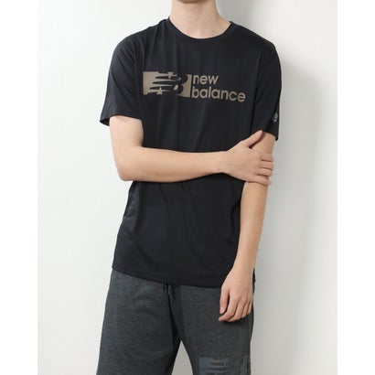 ニューバランス Tシャツ メンズ ニューバランス New Balance メンズ 半袖機能Tシャツ グラフィックショートスリーブTシャツ AMT31074 （ブラック）
