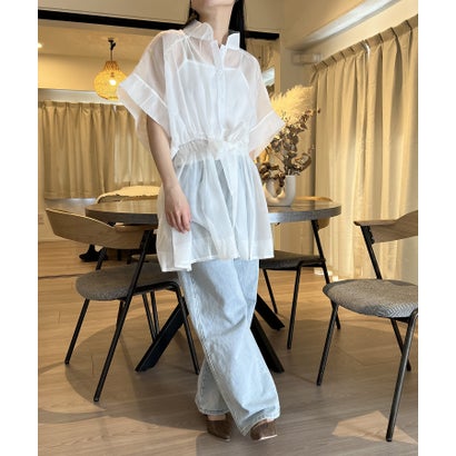 ジュエローブ Jewelobe インナーセットドルマンスリーブシアーチュニック (ホワイト)