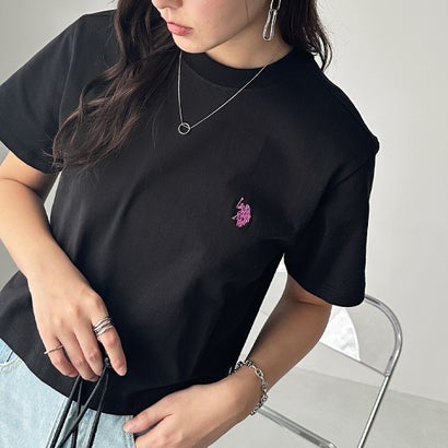 ジーラ GeeRA 【U．S． POLO ASSN．】ショート丈Tシャツ （ブラック）