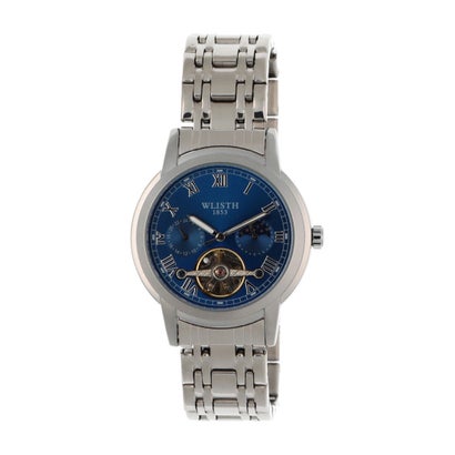 楽天LOCOMALL（ロコンド公式ストア）ヴァリアススタイル VARIOUS STYLE 自動巻き腕時計 24時間表示 サン&ムーン表示 シルバーケース メタルベルト 機械式腕時計 WSA013-BLU （BLU）