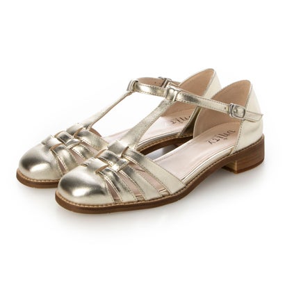 ユニティ unity Tストラップセパレートパンプス （ゴールド）