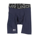 アンダーアーマー ボクサーパンツ メンズ アンダーアーマー UNDER ARMOUR メンズ フィットネス コンプレッションショートタイツ/スパッツ UA HG ARMOUR LNG SHORTS 1361602 【返品不可商品】 （Midnight Navy / / White）