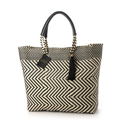 ウーヴン WOVEN メルカドバッグ bk-bag-mid（BEIGE NEGRO WAVE）