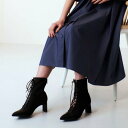 ミレム mirem Lace up mesh boots (BLACK)