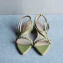ミレム mirem Bijou narrow flat sandals (PISTACHIO)