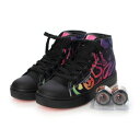 ヒーリーズ HEELYS VELOZ-BLACK/RAINBOW NYLON CANVAS （BLK） 1