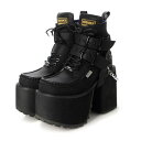 ヨースケ YOSUKE 【直営SHOP限定厚底レースアップブーツ】 (ブラックシルキー)