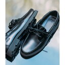 エーグル AIGLE トランスミッション レザーデッキシューズ (ブラック)