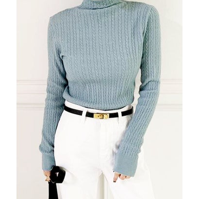 フロージュ florge 【無段階調節可能】【牛革】ターンロックデザインウエストベルト （ブラック）