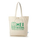 メイオーシャン MEI OCEAN MEI OCEAN/メイオーシャン キャンバストートバッグ お買い物バッグ 肩掛け 軽量 （ホワイト×グリーン）