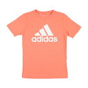 アディダス adidas ジュニア 半袖Tシャツ U BOS Tシャツ IC6858 (セミコーラルフュージョン/ホワイト)
