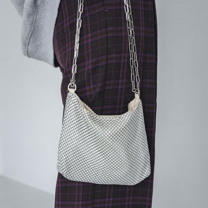 【EVOL/イーボル】2WAYメタルハンドバッグ IU5148 (ホワイト)