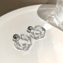クリアピアス C型レディースフープピアス