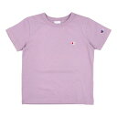 チャンピオン Champion ジュニア 半袖Tシャツ チャンピオン Cロゴ刺繍Tシャツ_Champion SHORT SLEEVE T-SHIRT CK-T301 （LAVENDER）