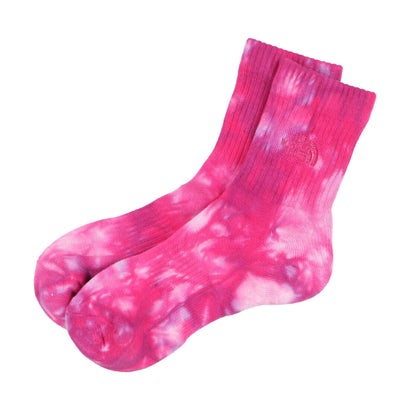 ザ ノース フェイス THE NORTH FACE ソックス Tie Dye Crew_タイ ダイ クルー NN82312 (ピンクグロー×ラベンダー)