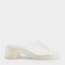 シースルー ジオメトリックミュール (White)