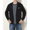ゲス GUESS Mini Logo Hooded Zip-up (BLK) パーカー
