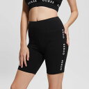 ゲス GUESS Eco Aline Logo Tape Biker Shorts (JBLK) レッグウェア レギンス/スパッツ