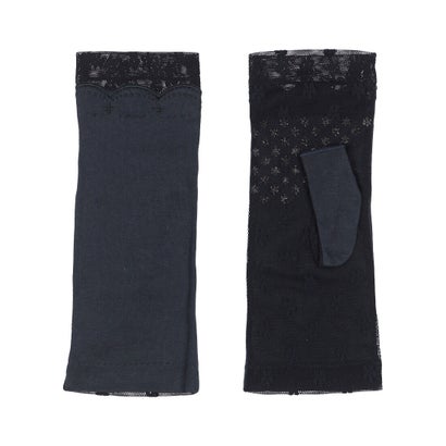 ローラ アシュレイ LAURA ASHLEY 婦人 UV手袋 ショート丈 (ネイビー)