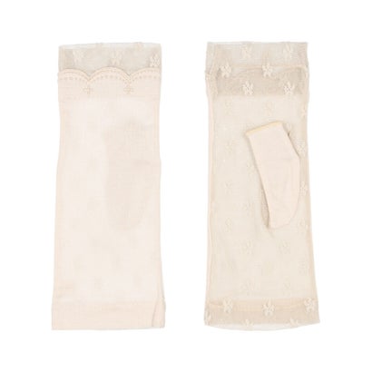 ローラ アシュレイ LAURA ASHLEY 婦人 UV手袋 ショート丈 (ベージュ)