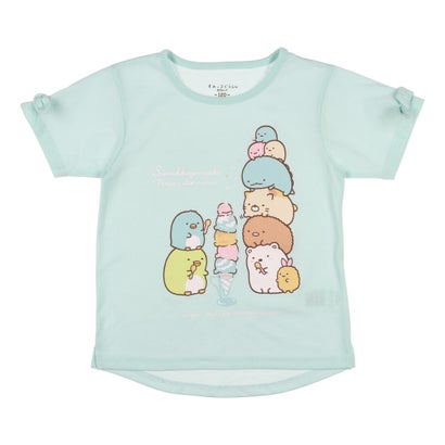 ファインプラス FINE PLUS ジュニア 半袖Tシャツ スミッコグラシ GIRLSペンペンアイス袖リボンT 22863129 （32.SAX）