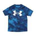 アンダーアーマー UNDER ARMOUR ジュニア 半袖機能Tシャツ UA TECH BIG LOGO PRINTED SS 1363278 （Blue Mirage / / White）