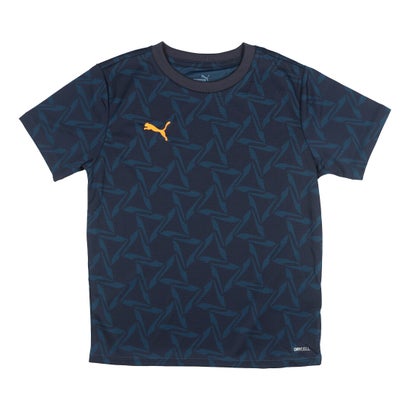 プーマ PUMA ジュニア サッカー/フットサル フルジップ INDIVIDUAL TRAINING HYBRID AOP SS SS Tシャツ JR_ 658466 （パリジャン ナイト）