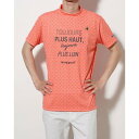 ルコックスポルティフ ゴルフ le coq spotif golf メンズ EXcDRY千鳥柄モックシャツ QGMVJA25AP (オレンジ)