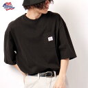 ジェーイーモーガン JEMORGAN ヘビーウエイトネーム付きポケットドロップショルダーTee (ブラック)