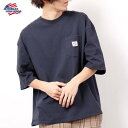 ジェーイーモーガン JEMORGAN ヘビーウエイトネーム付きポケットドロップショルダーTee (ネイビー)