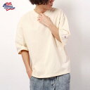 ジェーイーモーガン JEMORGAN ヘビーウエイト袖ワッペン付きドロップショルダーTee (クリーム)