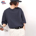ジェーイーモーガン JEMORGAN ヘビーウエイト袖ワッペン付きドロップショルダーTee (ネイビー)