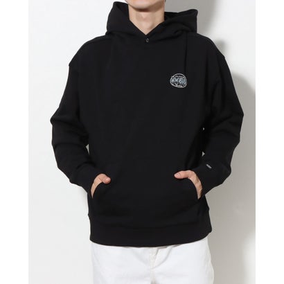 ゲス GUESS Downtown Embroidered Snap Hoodie (BLK) パーカー