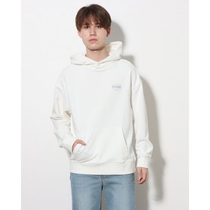 ゲス GUESS Downtown Embroidered Snap Hoodie (IVY) パーカー