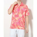 アンダーアーマー UNDER ARMOUR メンズ UAアイソチル ポロ 〈グラフィックパーム〉 1377367 (ピンク)