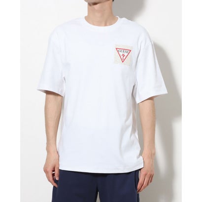ゲス GUESS Triangle Logo Tee (WHT) ロゴTシャツ