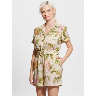 ゲス GUESS Eco Cindy Linen Romper (P63Y) オールインワン・サロペット つなぎ/オールインワン