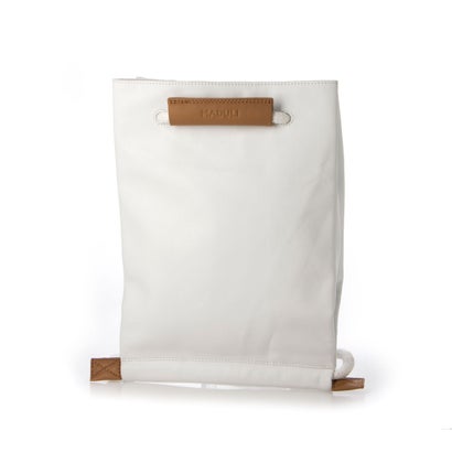 マドゥリ MADULI ストリングレザーバッグパック （WHITE/CAMEL）