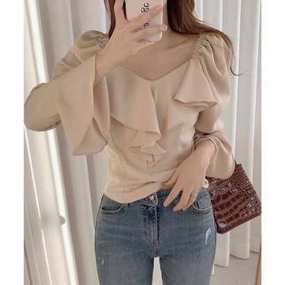 楽天LOCOMALL（ロコンド公式ストア）ガーリードール Girly Doll ブラウス【韓国ファッション】【春夏新商品】 （ベージュ）