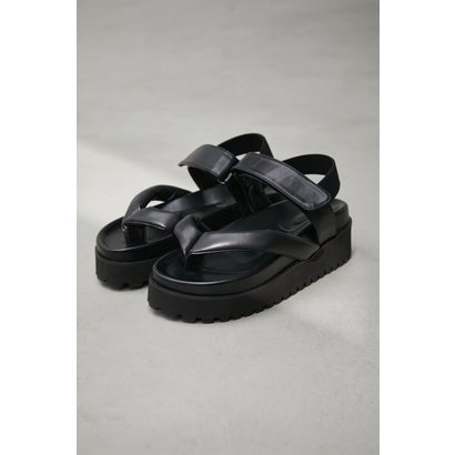 PADDED THONG SPORTS SANDALS BL