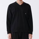 エポカ ウォモ EPOCA UOMO スクエアワッフル長袖Vネック (クロ)