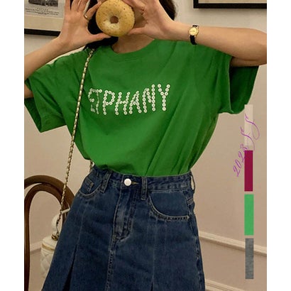 アルゴトウキョウ ARGO TOKYO LOGOプリントコットンTシャツ 24067 （グリーン）