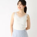 インデックス index 丸胴編み レースタンクトップ (ホワイト(002))