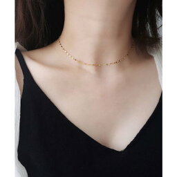 シーアールイー セレクト CRE select シルバー チェーン ネックレス チョーカー eclair chain necklace （ゴールド）
